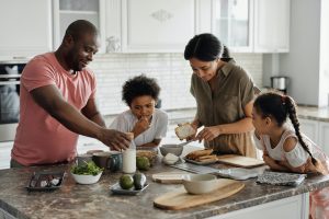 family at table